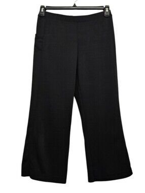 Athletic Works Black Pull-On Wide Leg 3/4 Athletic Pant